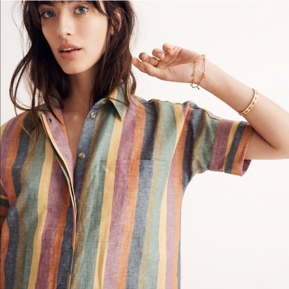 Madewell Rainbow Courier Dress - Picture 4 of 4